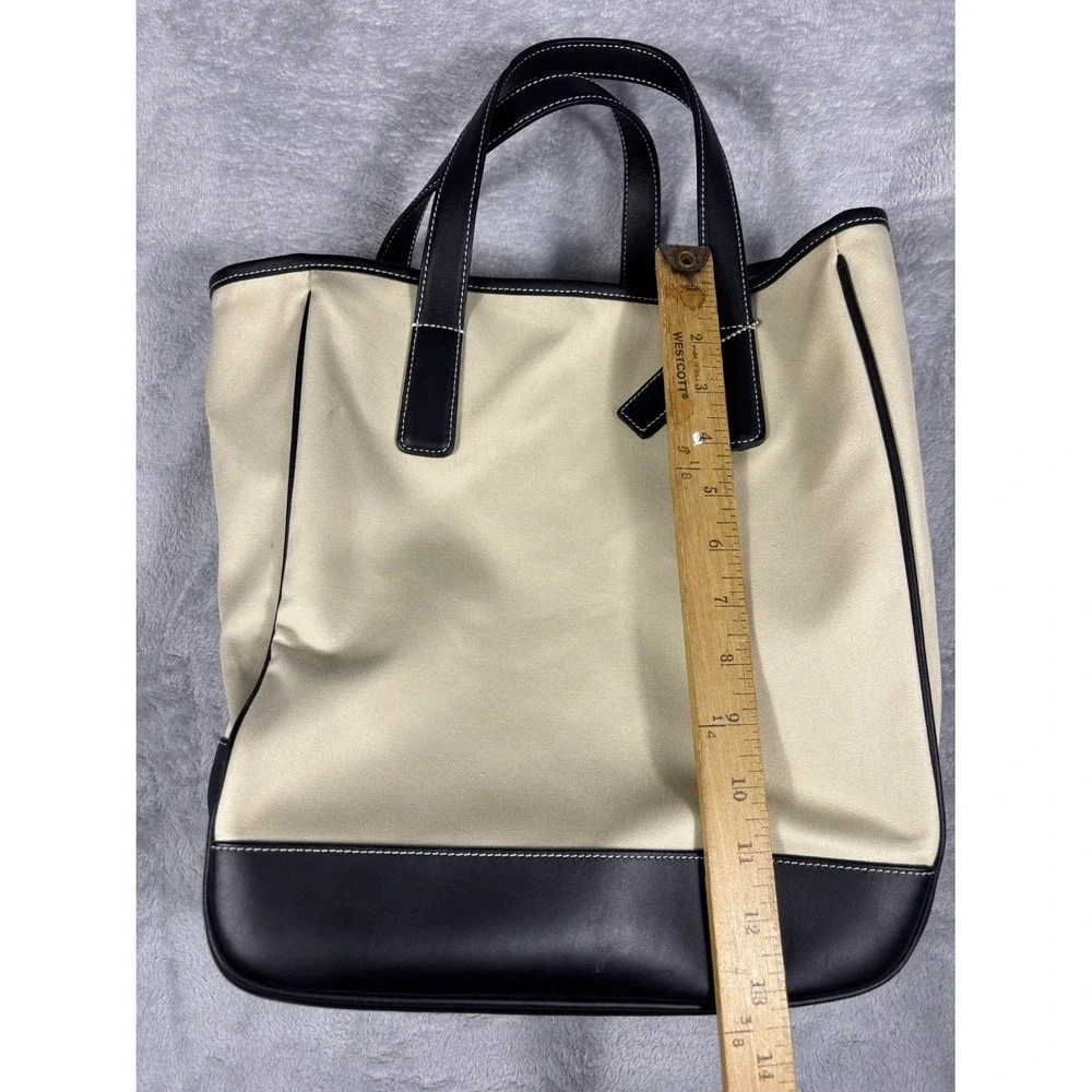 Coach 7707 Womens 2000s Tote White Contrast Stitching bag